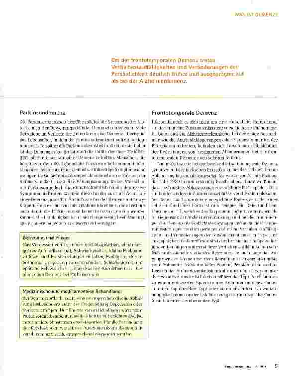 Vorschauseite 4: Demenz ist nicht gleich Alzheimer