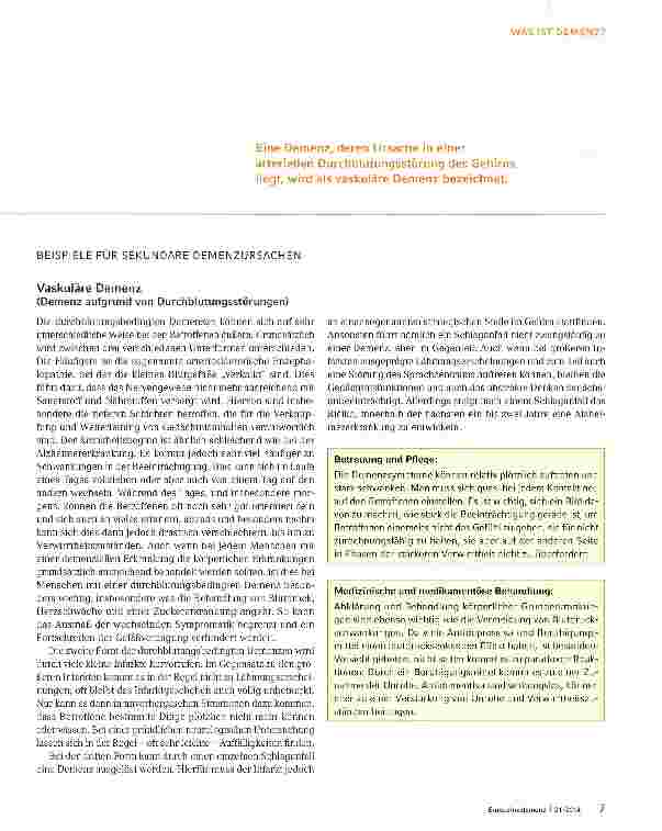 Vorschauseite 6: Demenz ist nicht gleich Alzheimer