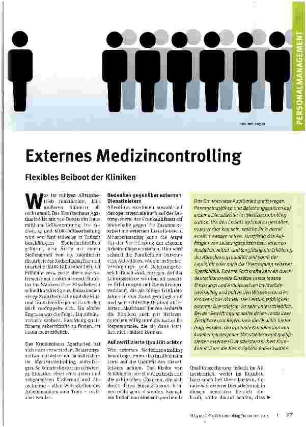 Vorschauseite 1: Externes Medizincontrolling
