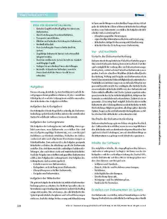 Vorschauseite 3: Dokumentenlenkungssystem für den OP