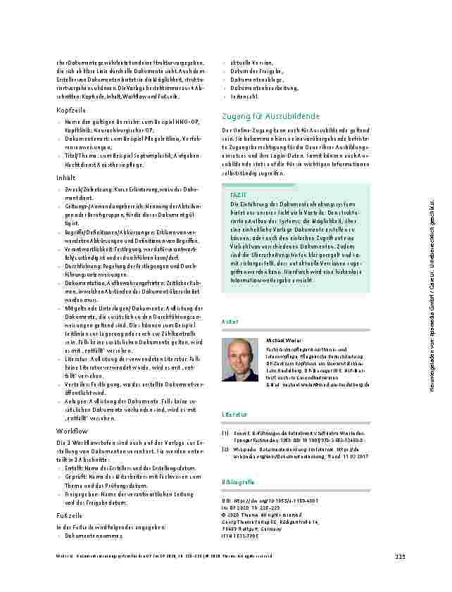 Vorschauseite 4: Dokumentenlenkungssystem für den OP