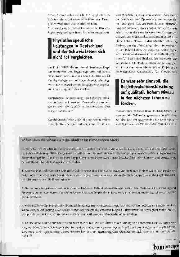 Vorschauseite 3: Schweizer Reha deutsche Reha was ist gleich, was ist anders?
