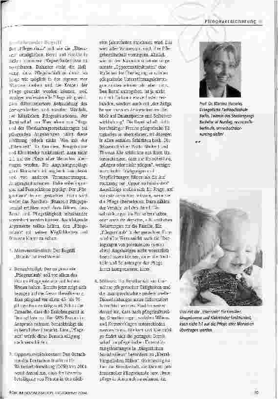 Vorschauseite 2: Feigenblatt PflegeurlaubUm Pflege und Beruf vereinbaren zu können, werden vor allem flexiblere Leistungsangebote gebraucht.
