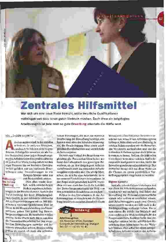 Vorschauseite 1: Zentrales Hilfsmittel