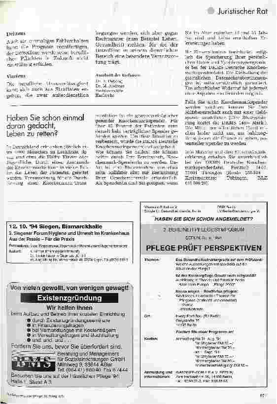 Vorschauseite 3: Wann ist eine Unzuverlässigkeit zur Ausübung des Krankenpflegeberufes gegeben?