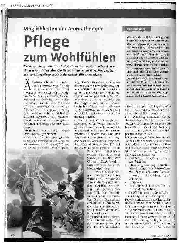 Vorschauseite 1: Pflege zum Wohlfühlen