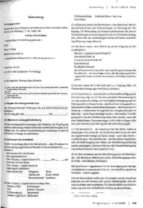 Vorschauseite 2: Heimvertragsgestaltung