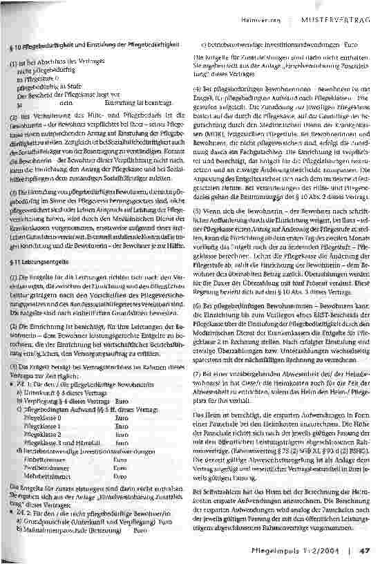 Vorschauseite 4: Heimvertragsgestaltung