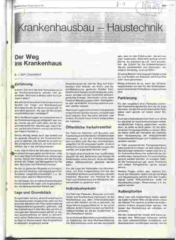 Vorschauseite 1: Der Weg ins Krankenhaus