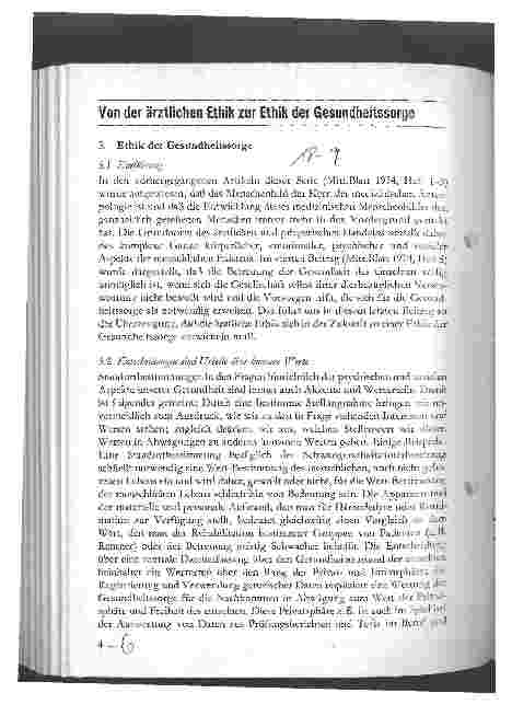 Vorschauseite 1: Von der ärztlichen Ethik zur Ethik der Gesundheitssorge 5. Folge: Ethik der Gesundheitssorge