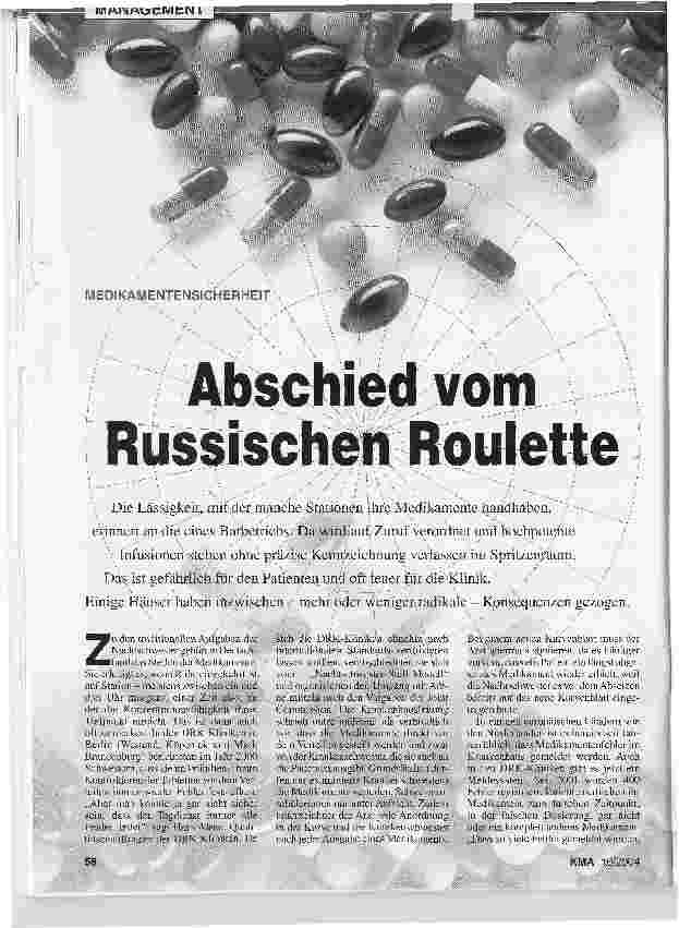 Vorschauseite 1: Abschied vom Russischen Roulette