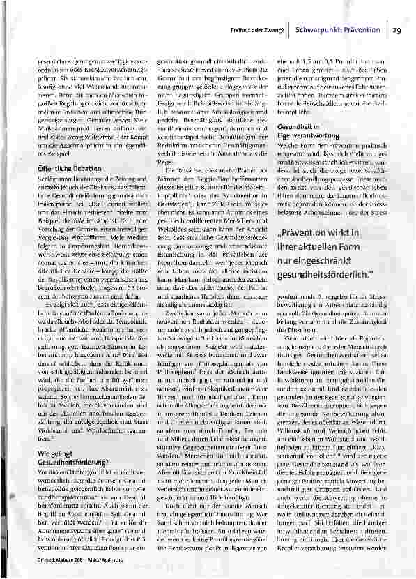 Vorschauseite 2: Freiheit oder Zwang?