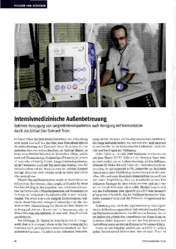 Vorschauseite 1: Intensivmedizinische Außenbetreuung