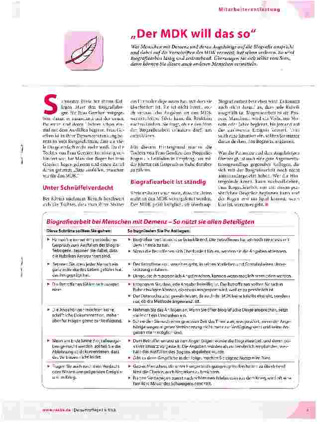 Vorschauseite 1: Der MDK will das so