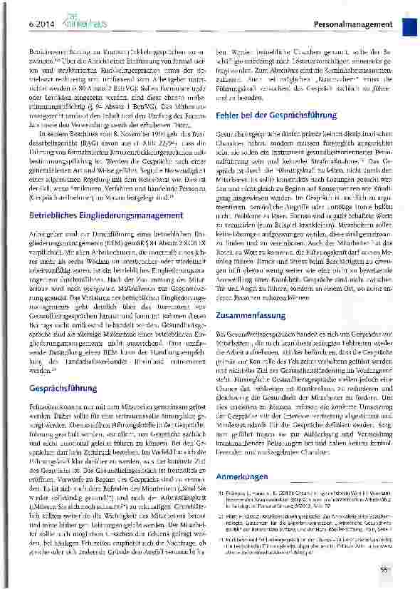 Vorschauseite 4: Gesundheitsgespräche als Instrument zur Reduzierung von Fehlzeiten im Krankenhaus