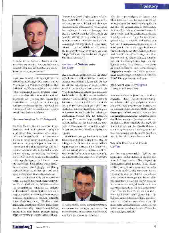 Vorschauseite 4: Risiko IT-Abstinenz in Krankenhäusern