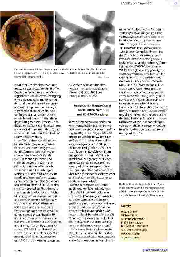 Vorschauseite 2: Mehr Hygiene in der Leitung