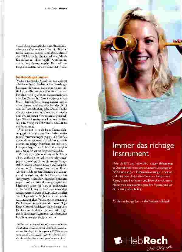 Vorschauseite 2: Alu in Antitranspirantien gefährliche Frische?
