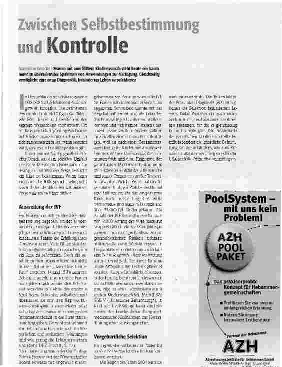 Vorschauseite 1: Zwischen Selbstbestimmung und Kontrolle