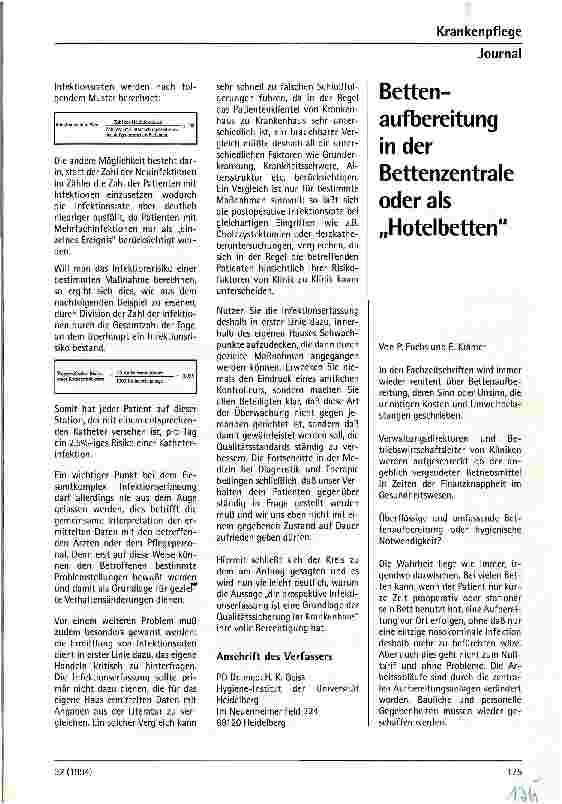 Vorschauseite 1: Bettenaufbereitung in der Bettenzentrale oder als Hotelbetten