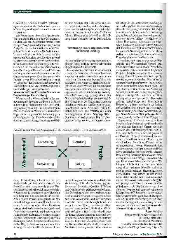Vorschauseite 3: Pflege oder die unverzichtbare Dialektik vom Handeln und Begründen