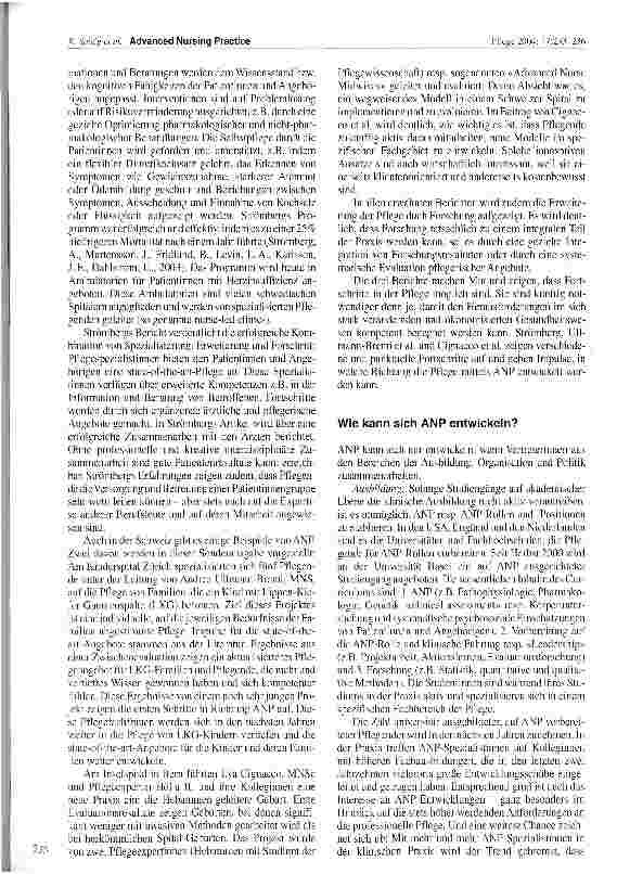 Vorschauseite 3: Editorial: Advanced Nursing Practice lohnt sich!
