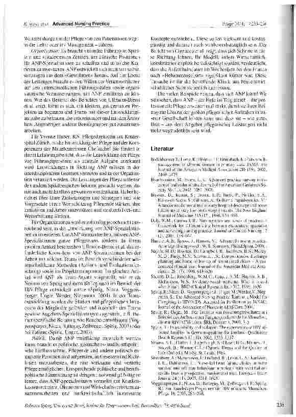 Vorschauseite 4: Editorial: Advanced Nursing Practice lohnt sich!