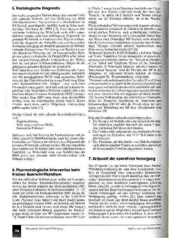 Vorschauseite 4: Management bei Querschnittlähmung (CME 4/04)