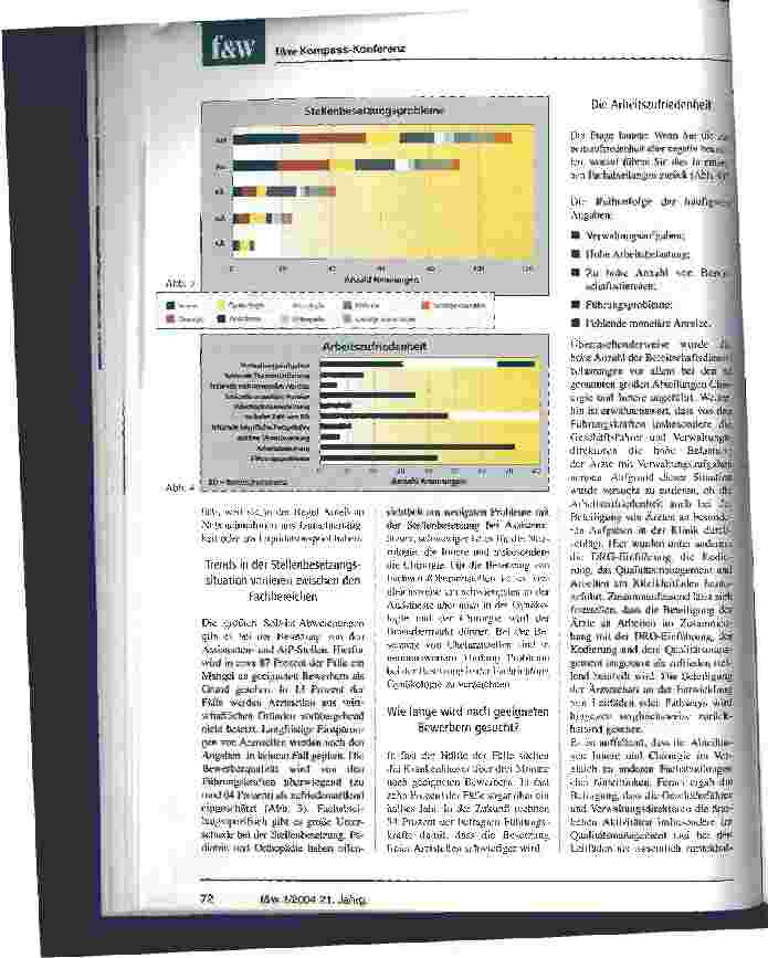 Vorschauseite 6: Ergebnisse der f&w-Spezialauswertungen 2003 Harte Landung: Trends aus der Jahresauswertung des f&w-Krankenhaus-Kompass