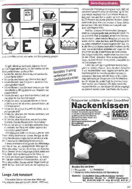 Vorschauseite 2: War ich denn eigentlich mal verheiratet? Test und Therapie von Gedächtnisstörungen