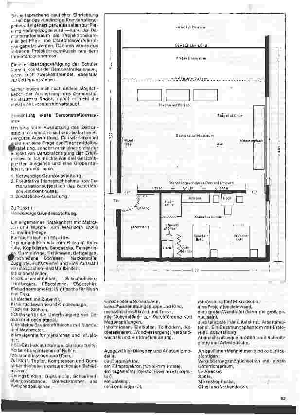 Vorschauseite 2: Der Demonstrationsraum in der Krankenpflegeschule