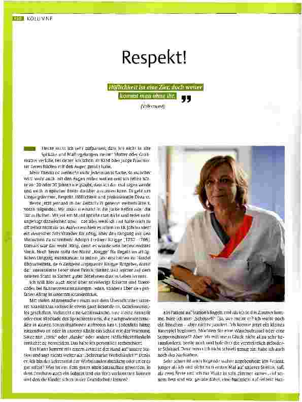 Vorschauseite 1: Respekt!