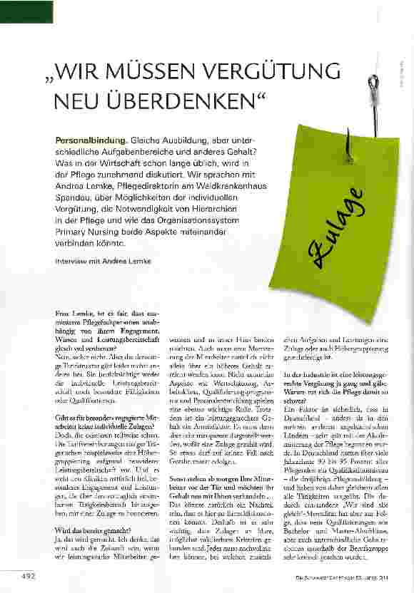 Vorschauseite 1: WIR MÜSSEN VERGÜTUNG NEU ÜBERDENKEN