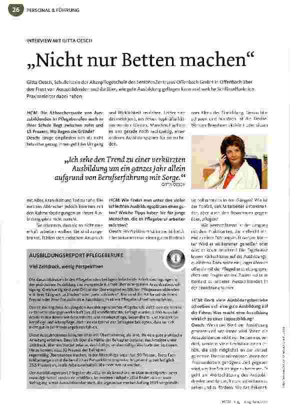 Vorschauseite 1: Nicht nur Betten machen