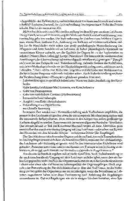 Vorschauseite 5: Die Transplantationsmedizin und der Umgang mit dem Körper