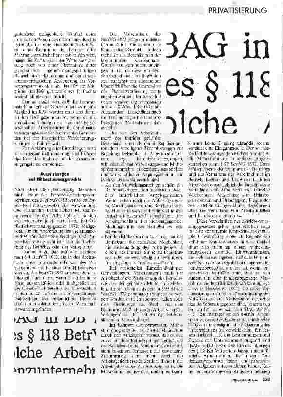Vorschauseite 3: Rechte von Arbeitnehmern Umwandlung eines kommunalen Krankenhauses in eine GmbH