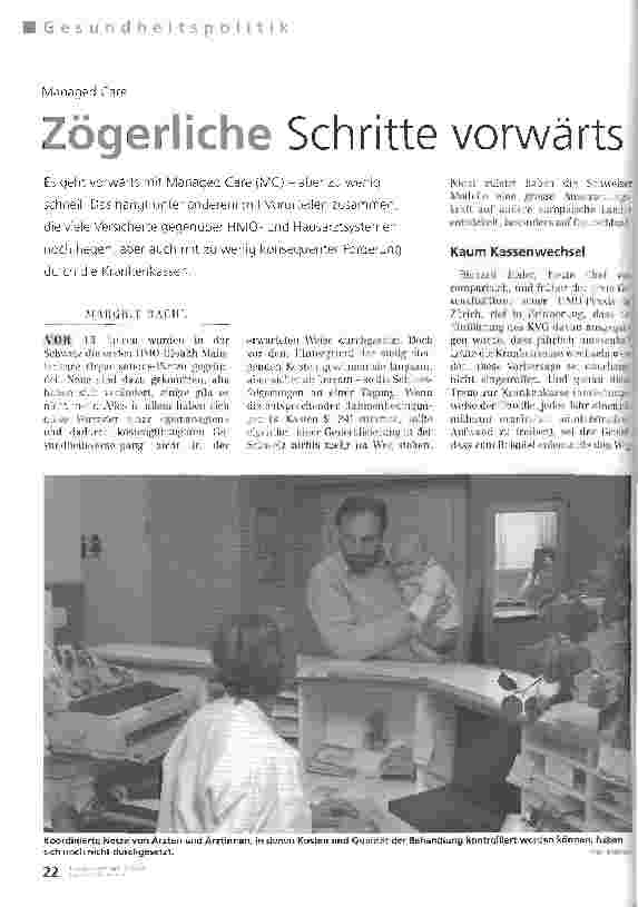 Vorschauseite 1: Zögerliche Schritte vorwärts