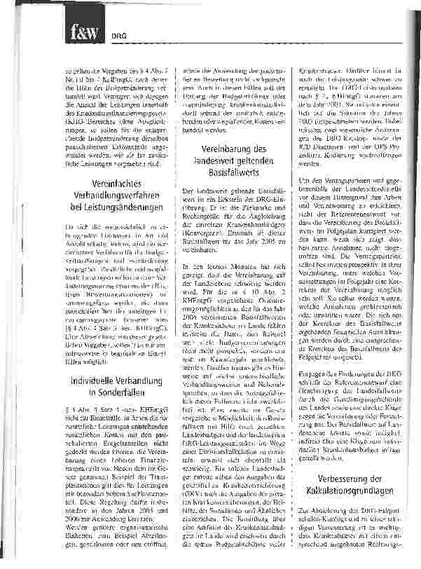 Vorschauseite 3: Die Weiterentwicklung des lernenden DRG-Systems2. Fallpauschalenänderungsgesetz