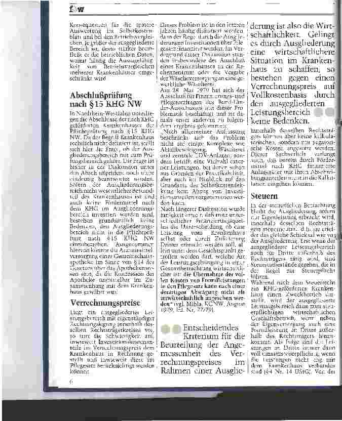Vorschauseite 3: Zur Ausgliederung von Leistungsbereichen aus dem Krankenhaus