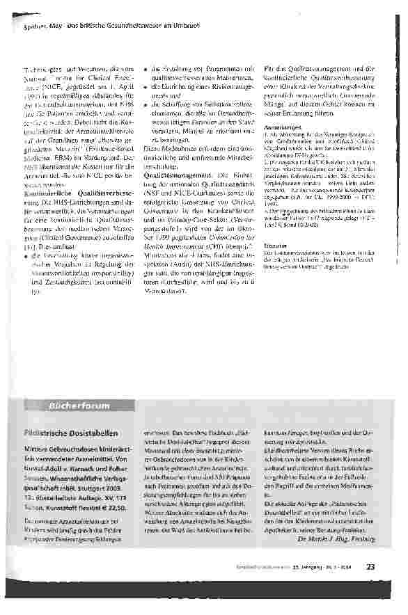 Vorschauseite 6: Das britische Gesundheitssystem im Umbruch Teil 2: Kernprobleme des Nationalen Gesundheitsdienstes und derzeitiges Investitionsund Reformprogramm