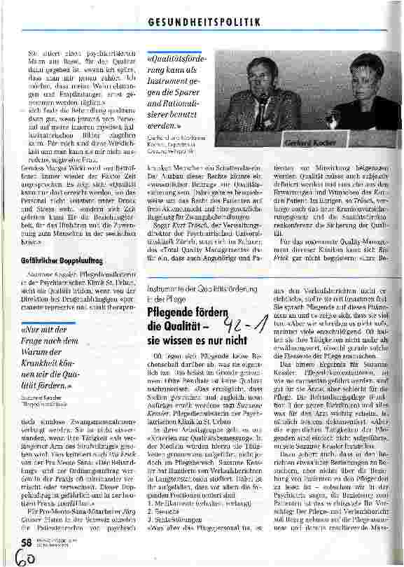 Vorschauseite 1: Pflegende fördern die Qualität - sie wissen es nur nicht