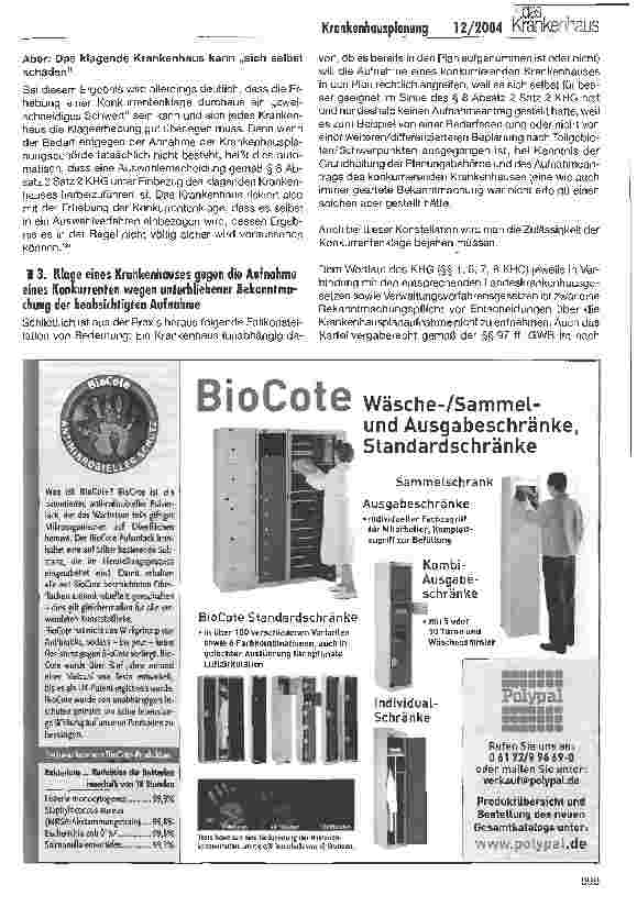 Vorschauseite 5: Krankenhausplanung und KonkurrentenschutzDie Rechtslage und Folgen für die Praxis nach Bestätigung der Zulässigkeit der Konkurrenten klage durch das BVerfG