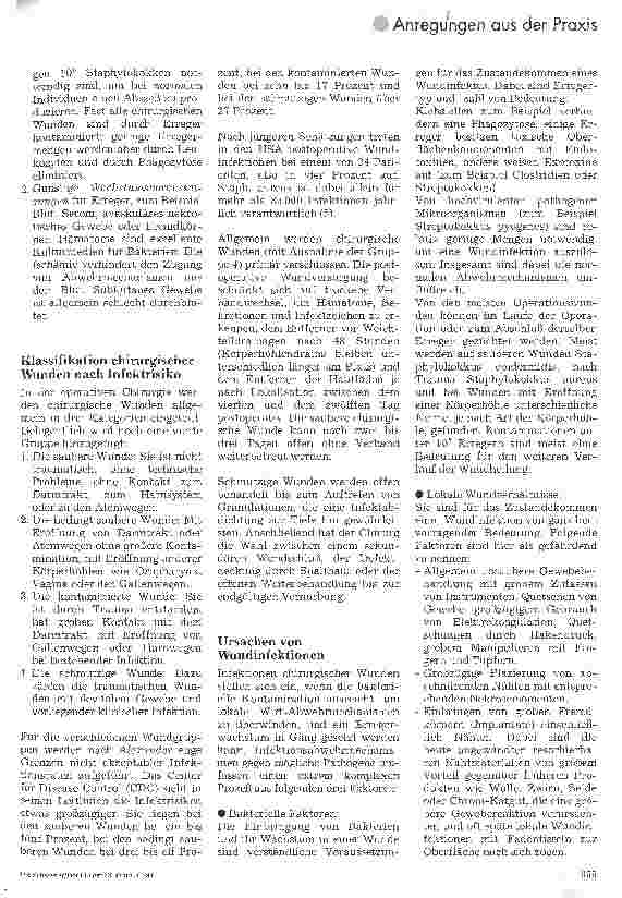 Vorschauseite 2: Verhütung postoperativer Wundinfektionen