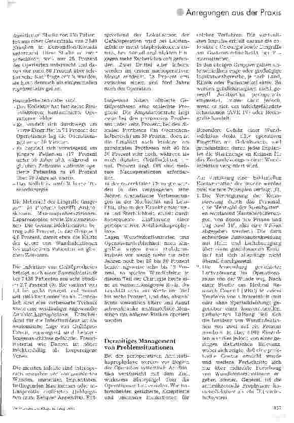 Vorschauseite 4: Verhütung postoperativer Wundinfektionen