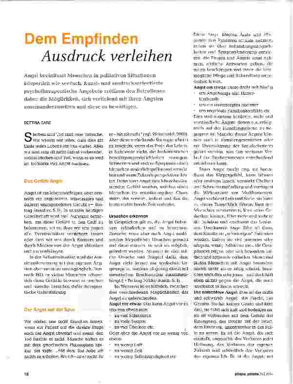 Vorschauseite 1: Dem Empfinden Ausdruck verleihen