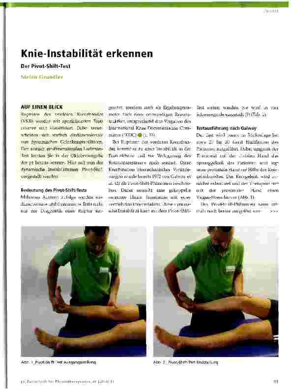 Vorschauseite 1: Knie-Instabilität erkennen