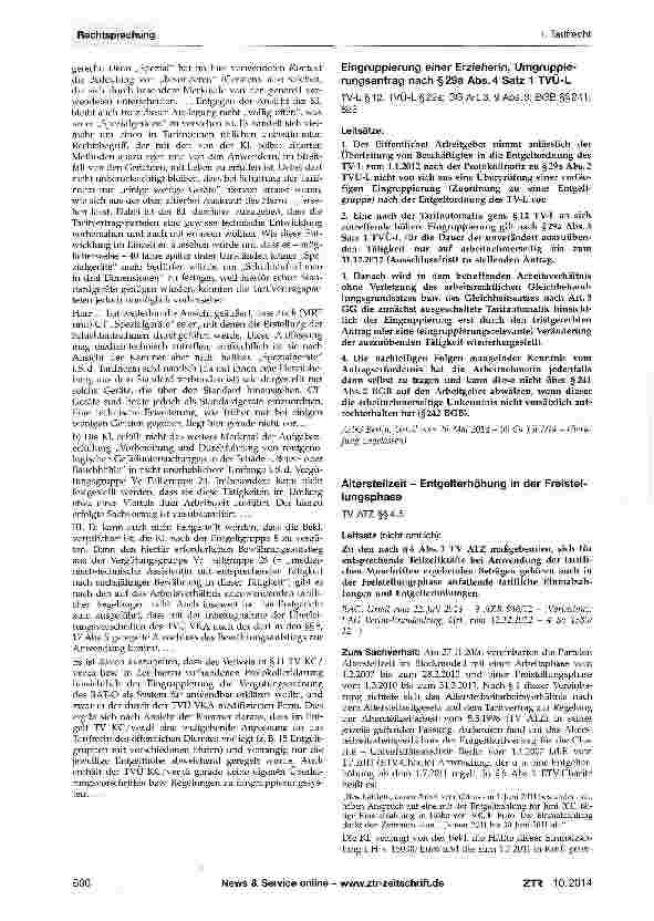 Vorschauseite 2: Eingruppierung einer med. -techn. Radiologie-assistentinAnlage 1a BAT/BAT-O, Angestellte in medizinisch-technischen Berufen, VergGr. Vc Fallgr. 24