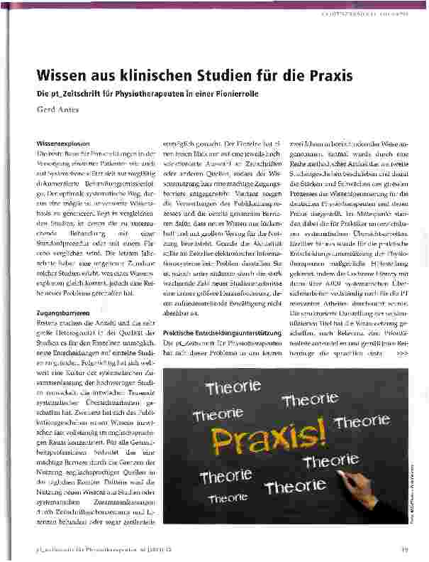 Vorschauseite 1: Wissen aus klinischen Studien für die Praxis