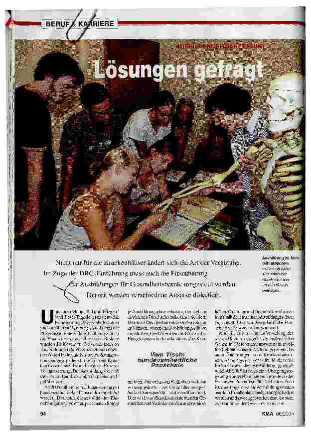 Vorschauseite 1: Lösungen gefragt