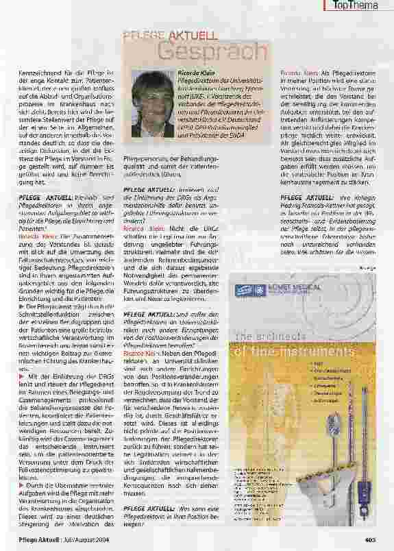 Vorschauseite 2: Vorstand ohne Pflegedirektoren?